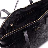 SHOPPING BAG 3040 ALV BY ALVIERO MARTINI NERO DEBOSSED
