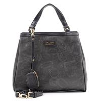 TOTE BAG A MANO CON TRACOLLA BY ALV ALVIERO MARTINI NERO