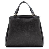 TOTE BAG A MANO CON TRACOLLA BY ALV ALVIERO MARTINI NERO