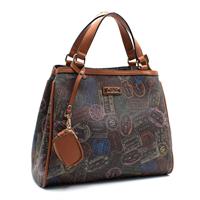 TOTE BAG A MANO CON TRACOLLA BY ALV ALVIERO MARTINI MOKA