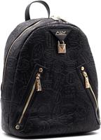 ZAINO DONNA 3204 BIG LOGO ALV BY ALVIERO MARTINI NERO DEBOSSED