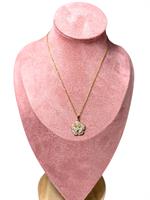 COLLANA ROSETTA STRASS ORO