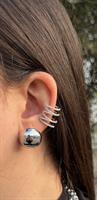 ORECCHINI BOTTONE SILVER