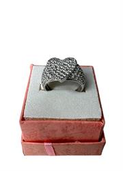 ANELLO CUORE STRASS SILVER