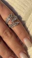 ANELLO FOGLIA ZIRCONI