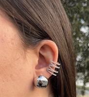 EARCUFF SPACE CON STRASS SILVER