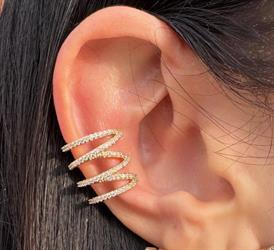 EARCUFF SPACE CON STRASS GOLD