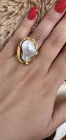 ANELLO MADRE PERLA GOLD